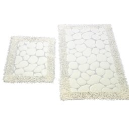Covoras Baie Model Classic, Marime 60 x 100 cm, Crem, Bumbac