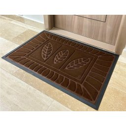 Covoras Intrare Model Synthetic, Marime 40 x 60 cm, Maro, Antiderapant, Antialergic, Polipropilena, Living, Dormitor, Sufragerie, Birou