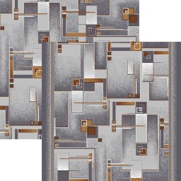 Traversa Festonata Surfilata, Model Print 966-54, Tesatura Plata, Latime 1.5m, Marime 150 x 300 cm, Gri, Antialergic, Polipropilena, Living, Dormitor, Coridor, Hol