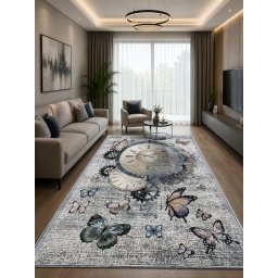 Covor Dream 18041-192, Marime 160 x 230 cm, Gri, Inaltime Fir 8 mm, Antialergic, Polipropilena, Living, Dormitor, Sufragerie, Birou