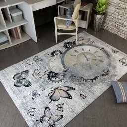 Covor Model Dream 18041-192, Marime 160 x 230 cm, Gri, Inaltime Fir 8 mm, Antialergic, Polipropilena, Living, Dormitor, Sufragerie, Birou