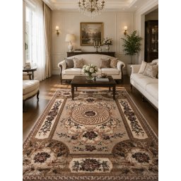 Covor Lotos 531-110, Marime 80 x 150 cm, Bej, Inaltime Fir 8 mm, Antialergic, Polipropilena, Living, Dormitor, Sufragerie, Birou