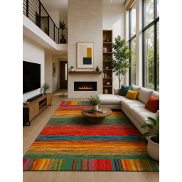 Covor Country 11358-160, Marime 160 x 230 cm, Multicolor, Inaltime Fir 9 mm, Antialergic, Polipropilena, Living, Dormitor, Sufragerie, Birou