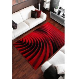 Covor Model Spiral 11006-120, Marime 200 x 300 cm, Rosu, Inaltime Fir 9 mm, Antialergic, Polipropilena, Living, Dormitor, Sufragerie, Birou