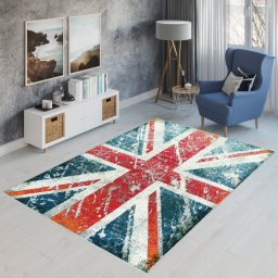 Covor England 11197-140, Marime 120 x 170 cm, Multicolor, Inaltime Fir 9 mm, Antialergic, Polipropilena, Living, Dormitor, Sufragerie, Birou