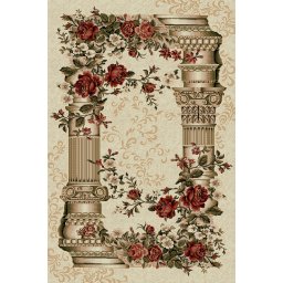 Covor Lotos 532-100, Marime 80 x 150 cm, Crem, Inaltime Fir 8 mm, Antialergic, Polipropilena, Living, Dormitor, Sufragerie, Birou