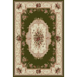 Covor Lotos 507-301, Marime 150 x 230 cm, Verde, Inaltime Fir 8 mm, Antialergic, Polipropilena, Living, Dormitor, Sufragerie, Birou