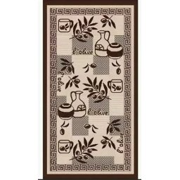 Covor Bucatarie Tip Iuta, Natura 955-19, Marime 80 x 150 cm, Bej, Maro, Antialergic, Polipropilena, Living, Terasa, Sufragerie, Birou