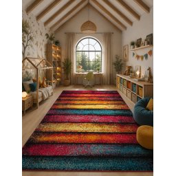 Covor Kolibri 11196-120, Marime 200 x 300 cm, Multicolor, Inaltime Fir 9 mm, Antialergic, Polipropilena, Living, Dormitor, Sufragerie, Birou