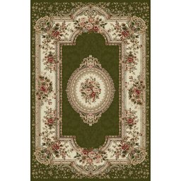 Covor Lotos 571-310, Marime 100 x 200 cm, Verde, Inaltime Fir 8 mm, Antialergic, Polipropilena, Living, Dormitor, Sufragerie, Birou