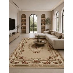Covor Lotos 575-110, Marime 80 x 200 cm, Bej, Inaltime Fir 8 mm, Antialergic, Polipropilena, Living, Dormitor, Sufragerie, Birou