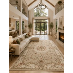 Covor Lotos 1520-110, Marime 150 x 230 cm, Bej, Crem, Inaltime Fir 8 mm, Antialergic, Polipropilena, Living, Dormitor, Sufragerie, Birou