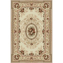 Covor Lotos 568-100, Marime 50 x 80 cm, Crem, Inaltime Fir 8 mm, Antialergic, Polipropilena, Living, Dormitor, Sufragerie, Birou