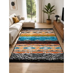Covor Country 11335-140, Marime 160 x 230 cm, Multicolor, Inaltime Fir 9 mm, Antialergic, Polipropilena, Living, Dormitor, Sufragerie, Birou
