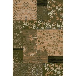 Covor Lotos 1521-310, Marime 80 x 150 cm, Verde, Inaltime Fir 8 mm, Antialergic, Polipropilena, Living, Dormitor, Sufragerie, Birou