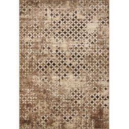 Covor Daffi 13156-130, Marime 50 x 80 cm, Crem, Maro, Inaltime Fir 6 mm, Antialergic, Polipropilena, Living, Dormitor, Sufragerie, Birou