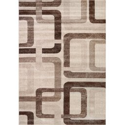 Covor Daffi 13151-130, Marime 50 x 80 cm, Crem, Maro, Inaltime Fir 6 mm, Antialergic, Polipropilena, Living, Dormitor, Sufragerie, Birou