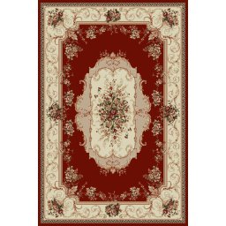 Covor Lotos 507-201, Marime 250 x 350 cm, Rosu, Inaltime Fir 8 mm, Antialergic, Polipropilena, Living, Dormitor, Sufragerie, Birou
