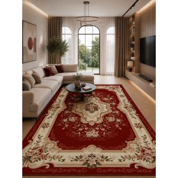 Covor Lotos 570-210, Marime 250 x 350 cm, Rosu, Inaltime Fir 8 mm, Antialergic, Polipropilena, Living, Dormitor, Sufragerie, Birou