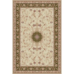 Covor Lotos 523-130, Marime 100 x 200 cm, Verde, Inaltime Fir 8 mm, Antialergic, Polipropilena, Living, Dormitor, Sufragerie, Birou