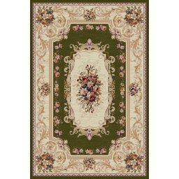 Covor Lotos 535-310, Marime 200 x 400 cm, Verde, Inaltime Fir 8 mm, Antialergic, Polipropilena, Living, Dormitor, Sufragerie, Birou
