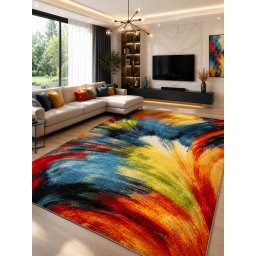 Covor Brush 11017-180, Marime 240 x 340 cm, Multicolor, Inaltime Fir 9 mm, Antialergic, Polipropilena, Living, Dormitor, Sufragerie, Birou