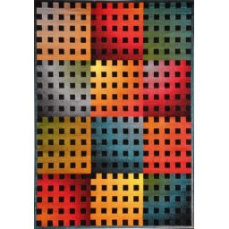 Covor Camera Copii Model Lego 11001-180, Marime 160 x 230 cm, Multicolor, Inaltime Fir 9 mm, Antialergic, Polipropilena, Gradinita, Cresa, Loc de Joaca