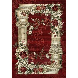 Covor Lotos 532-210, Marime 250 x 400 cm, Rosu, Inaltime Fir 8 mm, Antialergic, Polipropilena, Living, Dormitor, Sufragerie, Birou