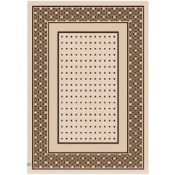 Covor Tip Iuta, Model Natura 903-19, Marime 140 x 200 cm, Crem, Antialergic, Polipropilena, Bucatarie, Sufragerie, Terasa, Living