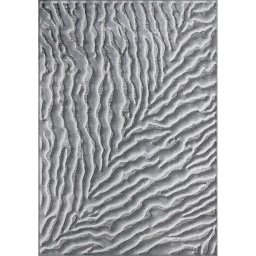 Covor Model Oksi 38013-166, Marime 80 x 150 cm, Crem, Gri, Inaltime Fir 6 mm, Antialergic, Polipropilena, Living, Dormitor, Sufragerie, Birou