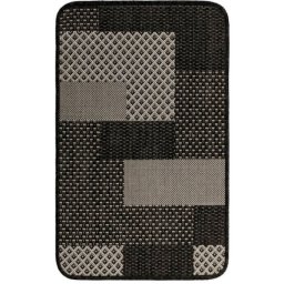 Covor Bucatarie Tip Iuta, Model Flex 19645-80, Marime 75 x 200 cm, Gri, Antiderapant, Antialergic, Polipropilena, Living, Sufragerie, Terasa, Birou