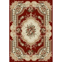 Covor Lotos 503-220, Marime 150 x 230 cm, Rosu, Inaltime Fir 8 mm, Antialergic, Polipropilena, Living, Dormitor, Sufragerie, Birou