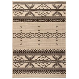Covor Tip Iuta, Model Natura 976-19, Marime 120 x 170 cm, Crem, Maro, Antialergic, Polipropilena, Living, Dormitor, Sufragerie, Birou