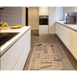 Covor Bucatarie Tip Iuta, Model Flex 19118-19, Marime 75 x 200 cm, Crem, Antiderapant, Antialergic, Polipropilena, Living, Dormitor, Sufragerie, Birou