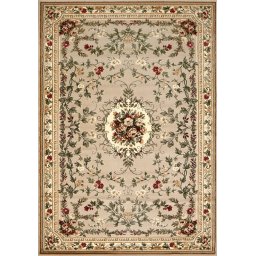 Covor Lotos 1525-110, Marime 250 x 350 cm, Bej, Crem, Inaltime Fir 8 mm, Antialergic, Polipropilena, Living, Dormitor, Sufragerie, Birou