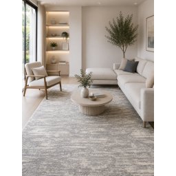 Covor Calvin Klein ECH03, Marime 69 x 221 cm, Bej, Gri, Inaltime Fir 6 mm, Antialergic, Polipropilena si Poliester, Living, Dormitor, Sufragerie, Birou