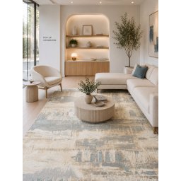 Covor Calvin Klein ECH02, Marime 69 x 221 cm, Crem, Ivory, Inaltime Fir 6 mm, Antialergic, Polipropilena si Poliester, Living, Dormitor, Sufragerie, Birou