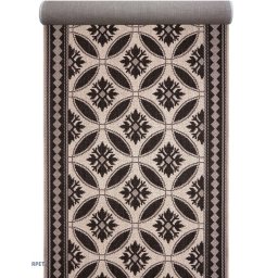 Traversa Latime 1m, Tip Iuta, Flex 19656-19, Marime 100 x 1000 cm, Crem, Maro, Antiderapant, Festonata Surfilata Tivita, Antialergica, Polipropilena, Living, Dormitor, Coridor, Hol