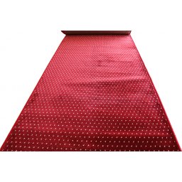 Traversa Bisericeasca Lotos 588-208w, Latime 1.5m, Marime 150 x 1000 cm, Grena, Rosu, Inaltime Fir 8 mm, Festonata Surfilata Tivita, Antialergica, Polipropilena, Manastire, Biserica, Altar, Naos
