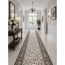 Traversa Natura 1918-19, Tip Iuta, Tesatura Plata, Latime 1.2m, Marime 120 x 1000 cm, Crem, Maro, Festonata Surfilata Tivita, Antialergica, Polipropilena, Bucatarie, Sufragerie, Terasa