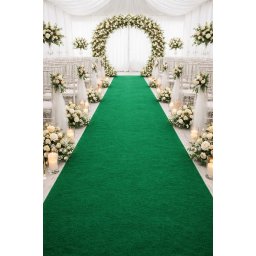 Mocheta Evenimente PLAT GREEN, Latime 2m, Grosime 1mm, Marime 200 x 800 cm, Verde, Antialergic, Polipropilena, Prezentari, Intalniri oficiale, Terase, Curti