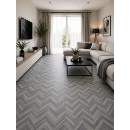 Linoleum Rezidential Antiderapant Clasa 21, Belgia, Venice 961M, Suport Spuma, Grosime 2.3 mm, Imitatie Parchet, Crem, Bej, Gri, PVC, Latime 2m, Marime 200 x 400 cm