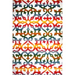 Covor Baroque 11020-110, Marime 80 x 150 cm, Alb, Inaltime Fir 9 mm, Antialergic, Polipropilena, Living, Dormitor, Sufragerie, Birou