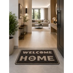 Covoras Intrare Flex 19159-91, Tip Iuta, Marime 50 x 80 cm, Maro, Antiderapant, Antialergic, Polipropilena
