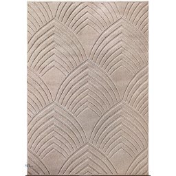 Covor Model Oksi 38009-202, Marime 80 x 150 cm, Bej, Inaltime Fir 6,5 mm, Antialergic, Polipropilena, Living, Dormitor, Hol