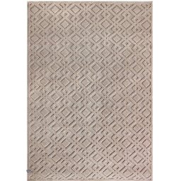 Covor Model Oksi 38011-202, Marime 160 x 230 cm, Bej, Inaltime Fir 6,5 mm, Antialergic, Polipropilena, Living, Dormitor, Hol