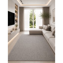 Covor Fargo 71501-070, Marime 200 x 290 cm, Gri, Inaltime Fir 7 mm, Antialergic, Polipropilena, Living, Dormitor, Sufragerie, Copii