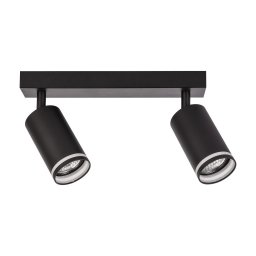 Lampă spot PIPE, 2x GU10/10W/230V, negru