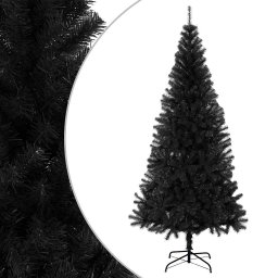 Pom de Craciun artificial cu suport, negru, 180 cm, PVC GartenMobel Dekor
