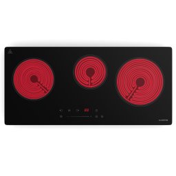 Klarstein CeramEase Slim VTC plită de gătit, vitroceramică, 3 zone de gătit, 5,2 kW, touch control, cronometru (OV15-KL-CE-75Slm-Blk)